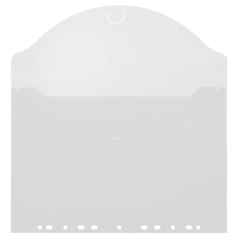 Папка-конверт с перфорацией с клапаном OfficeSpace А4, 180мкм, прозрачная 