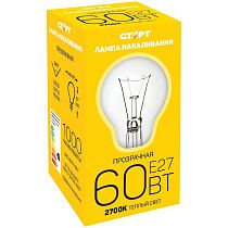 Лампа накаливания Старт Б 60W, E27, прозрачная