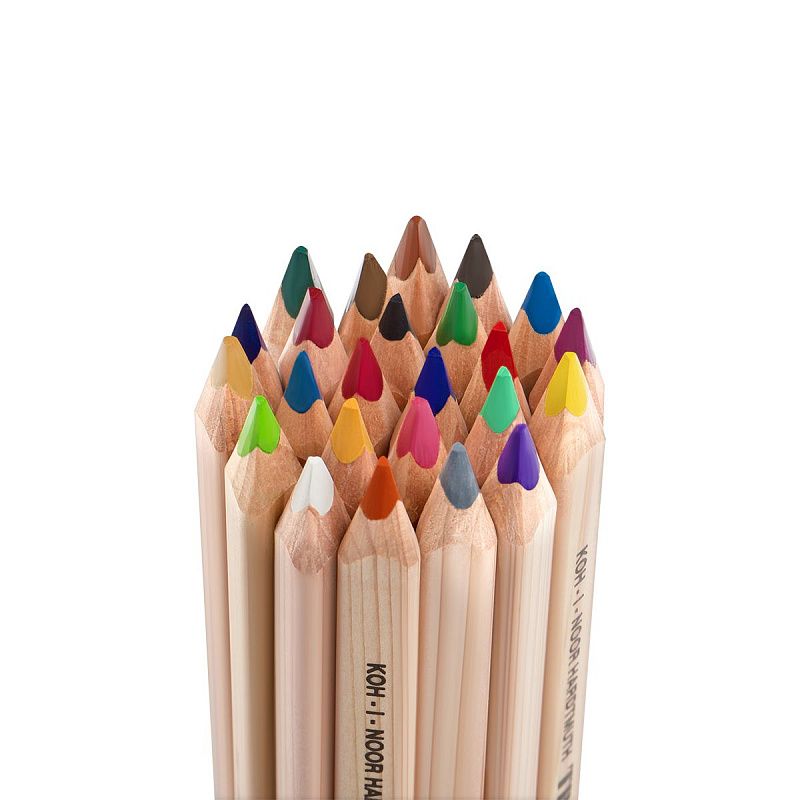 Карандаши цветные Koh-I-Noor "Jumbo Triocolor 3151", 24цв., трехгран., утолщен., неокр. корпус, картон