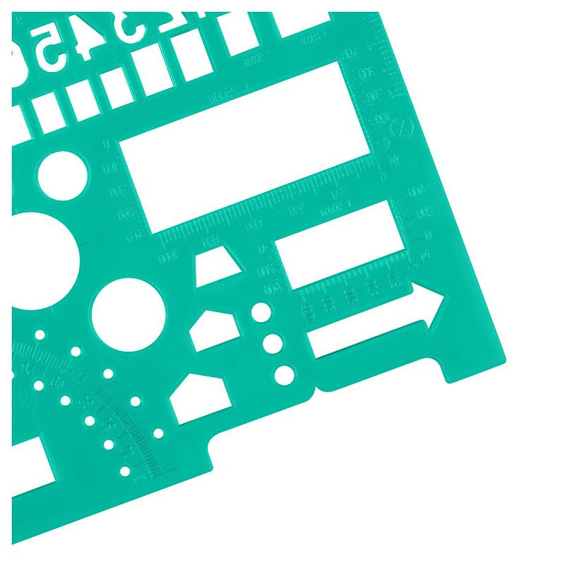 Линейка офицерская СТАММ, пластиковая, гибкая, зеленая 