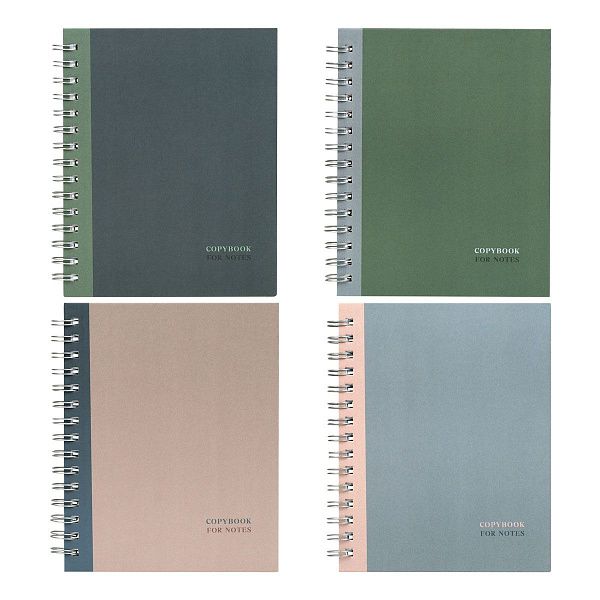 Тетрадь 120л., А5, клетка на гребне BG "Monocolor. Double", матовая ламинация, твердая обложка