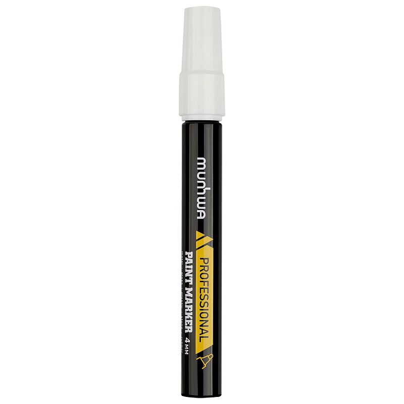 Маркер-краска MunHwa "Professional Paint Marker" белая, 4мм, нитро-основа 