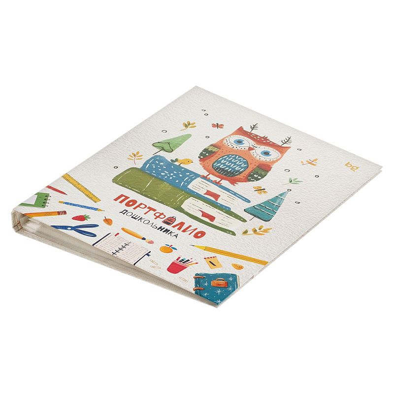 Папка-портфолио 7БЦ А4 BG, на 4 кольцах для дошкольника, 20 файлов, 10 вкладышей 