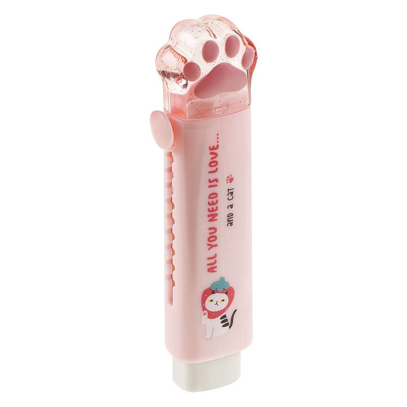 Ластик MESHU "Cat Paw", 93*28*17мм, термопластичная резина, блистер, европодвес, розовый 