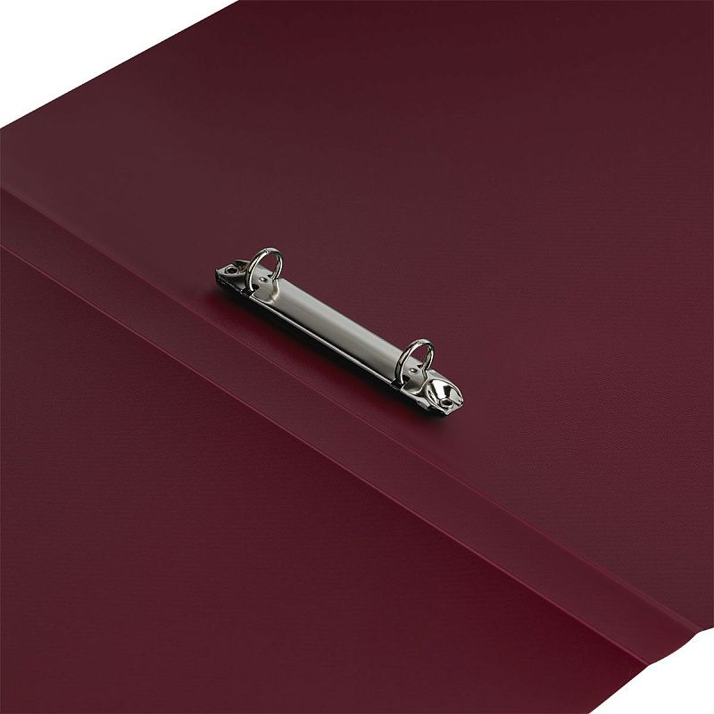 Папка на 2 кольцах СТАММ "Диагональ" А4, 25мм, 700мкм, пластик, гранат 