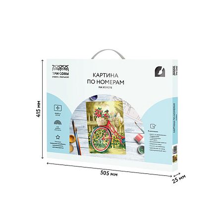 Картина по номерам на холсте ТРИ СОВЫ "Солнечный день", 40*50, с акриловыми красками и кистями