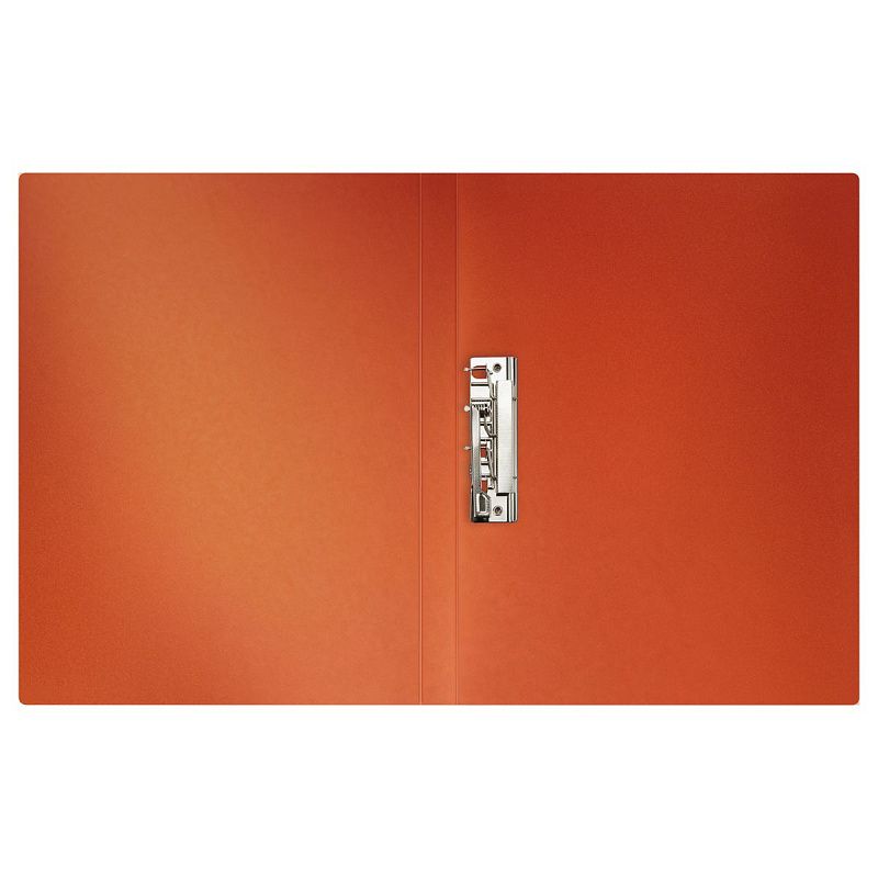 Папка с боковым зажимом СТАММ "Сияние" А4, 17мм, 700мкм, пластик, оранжевый 