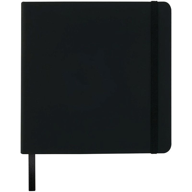 Скетчбук 80л., 150*150 Гамма "Студия", черный, твердая обложка, на резинке, белая, 140г/м2