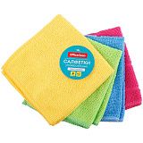 Салфетки для уборки OfficeClean "Универсальные", набор 4шт., микрофибра, 25*25см