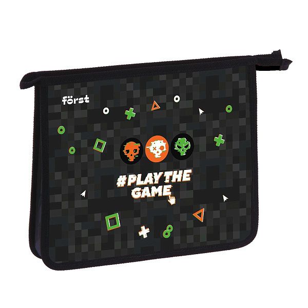 Папка для тетрадей 1 отделение, А5 Först "Play the game" , 240*205*40 мм, пластик, на молнии