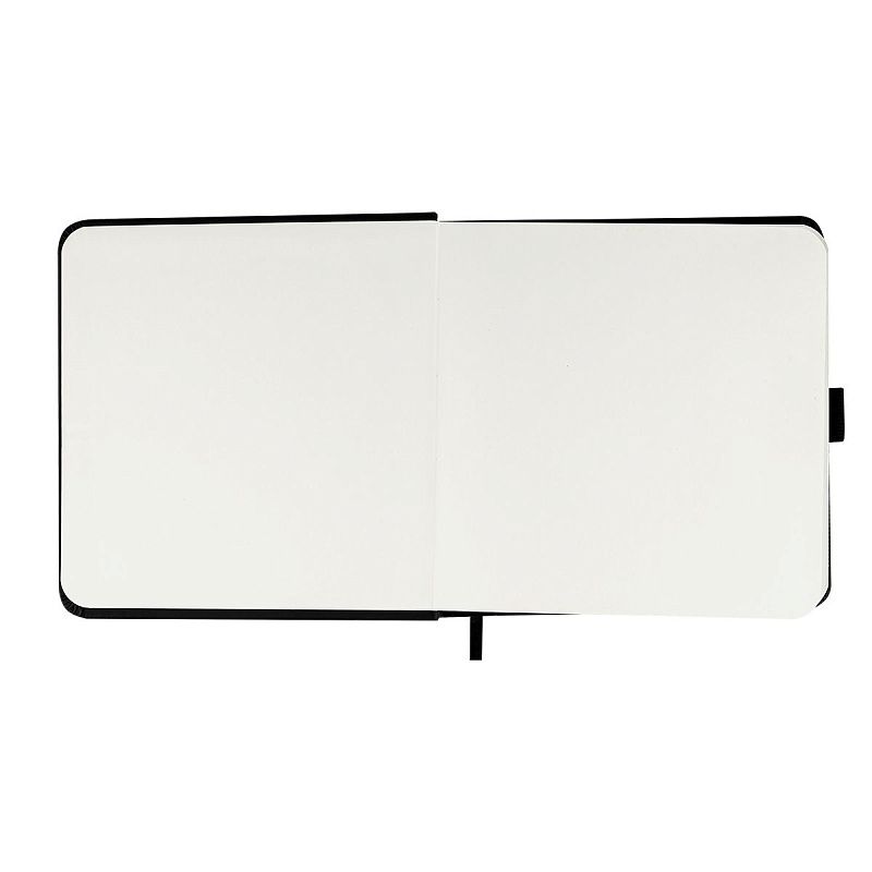 Скетчбук 100л., 190*190 Гамма "Студия", черный, твердая обложка, на резинке, слоновая кость, 110г/м2