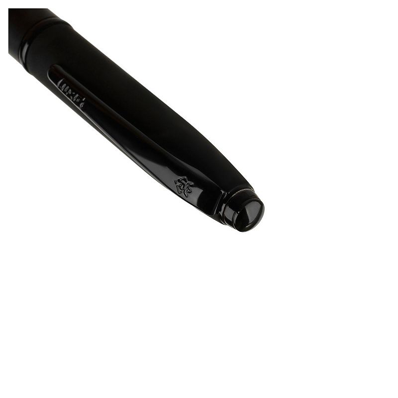 Ручка шариковая Luxor "Nero" синяя, 1,0мм, корпус черный, поворотный механизм, футляр 