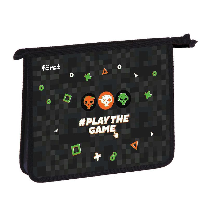 Папка для тетрадей 1 отделение, А5 Först "Play the game" , 240*205*40 мм, пластик, на молнии