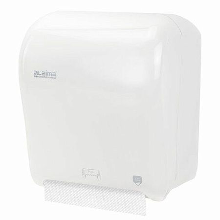 Диспенсер для полотенец в рулонах LAIMA PROFESSIONAL ORIGINAL (Система H1), механический, с автоотрезом листа, ABS-пластик, 605764 