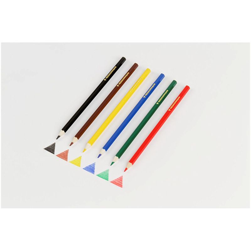 Карандаши цветные Мульти-Пульти "Чебурашка", 06цв., заточен., картон, европодвес