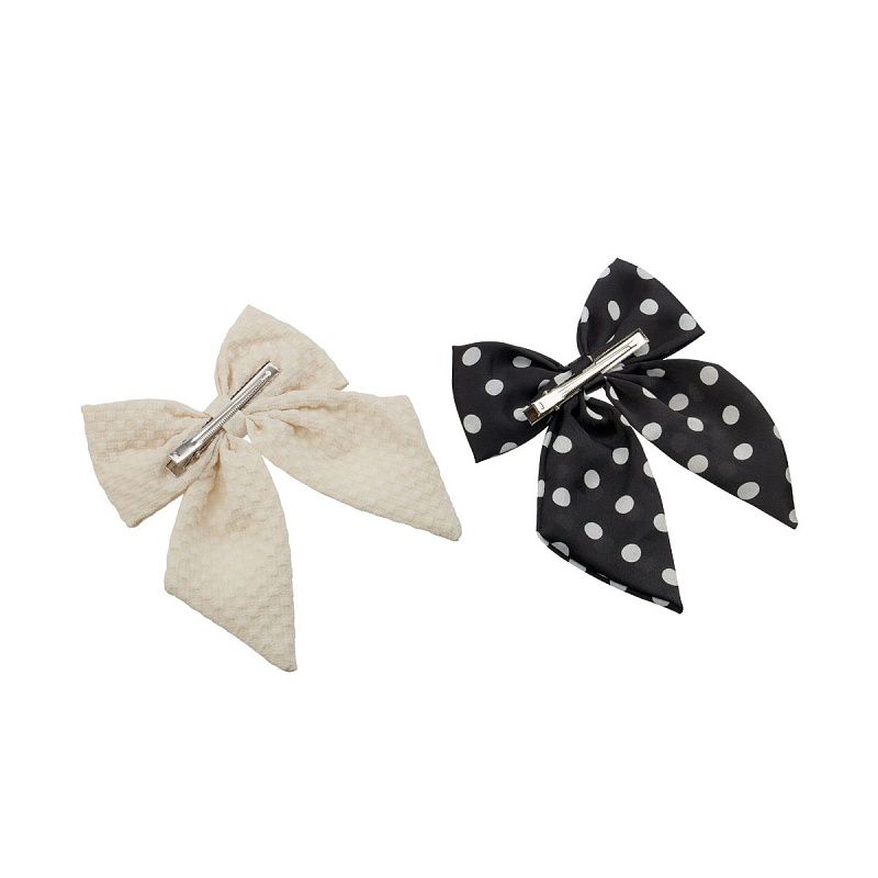 Заколка для волос MESHU, бант, светлый/темный, 13,5*14см, ассорти, европодвес