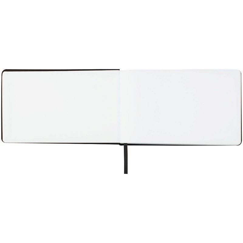 Скетчбук 80л., 210*130 Гамма "Студия", черный, твердая обложка, на резинке, белая, 140г/м2