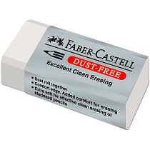 Ластик Faber-Castell "Dust Free", прямоугольный, картонный футляр, 41*18,5*11,5мм