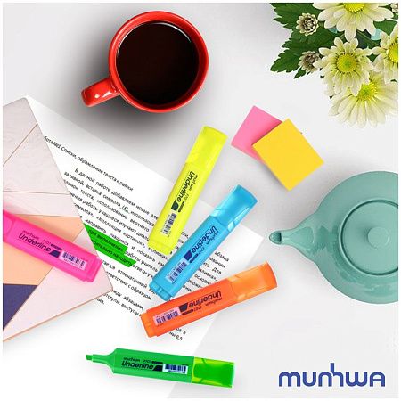 Текстовыделитель MunHwa "UnderLine" зеленый, 1-5мм 