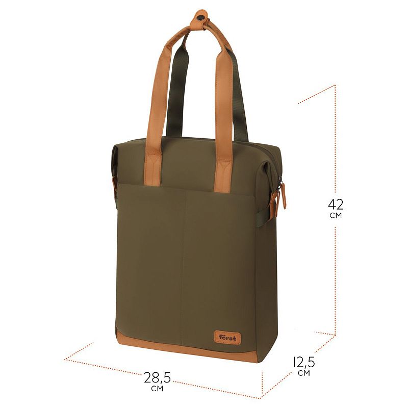 Рюкзак Först F-Casual "Green" 42*28,5*12,5см, 1 отделение, 1 карман, уплотненная спинка 