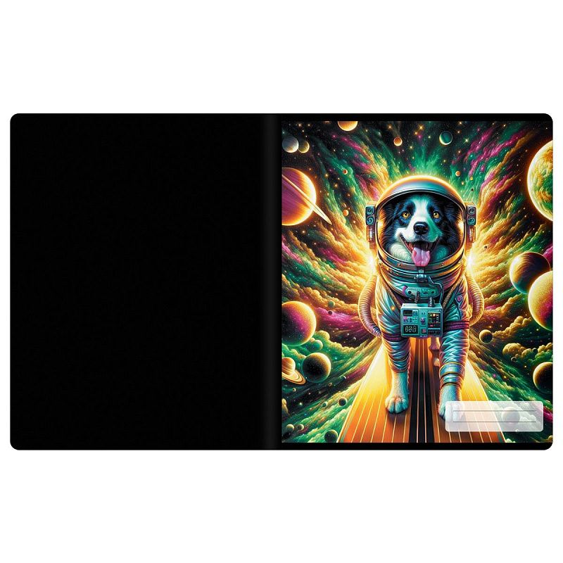 Тетрадь предметная 48л. BG "Информационное поле" - Физика, soft-touch ламинация, выб. лак