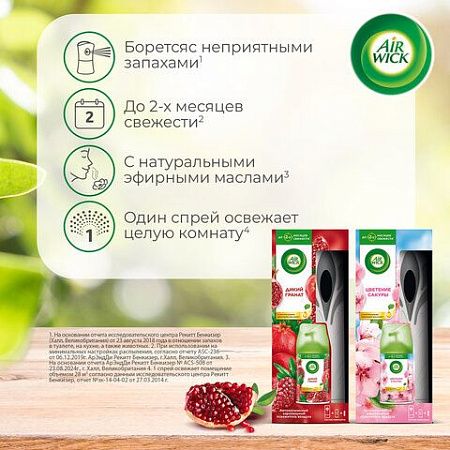 Освежитель воздуха автоматический 250 мл AIRWICK, диспенсер + сменный баллон, "Нежный шелк и лилия", 3222817 