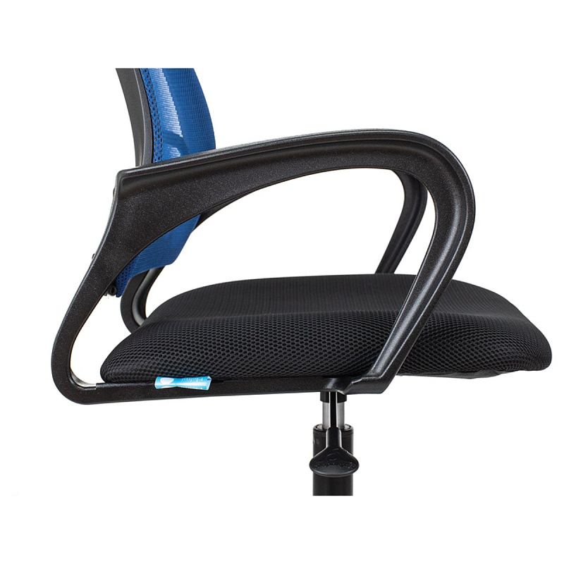 Кресло оператора Helmi HL-M95 R (695) "Airy", спинка сетка синяя/сиденье ткань TW черная, пиастра