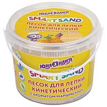 Песок для лепки кинетический ЮНЛАНДИЯ, песочный, 500 г, 2 формочки, ведерко, 104994