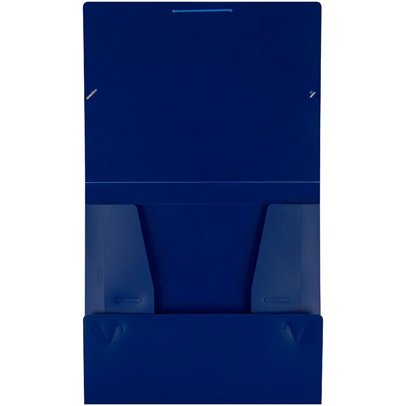 Папка-короб на резинке OfficeSpace А4, 30мм, 700мкм, синяя 