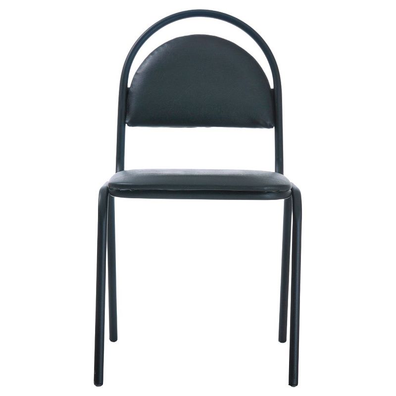 Стул Фабрикант "Стандарт" PV, 1, BL, каркас черный, обивка кожзам черный