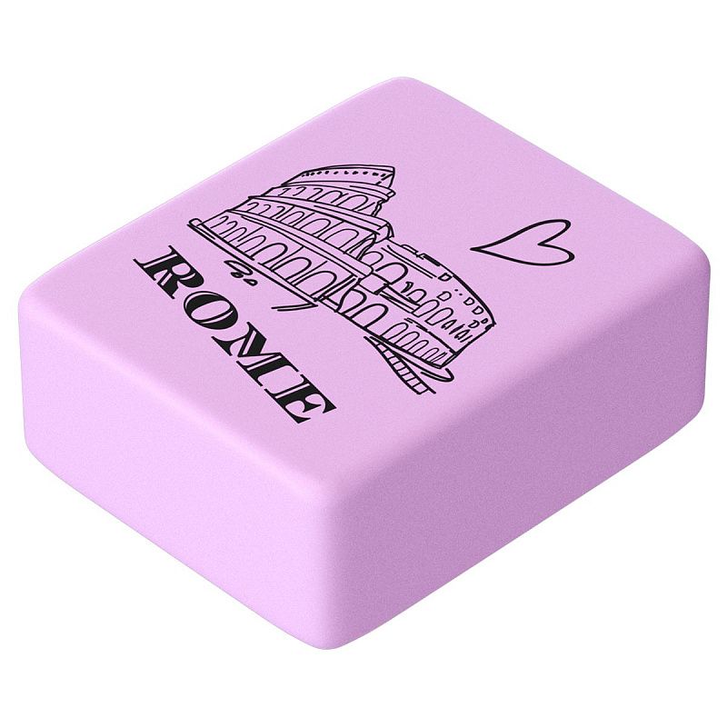 Ластик Berlingo "Capitals", прямоугольный, термопластичная резина, цвета ассорти, 23*19*9мм 