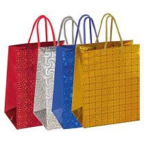 Пакет подарочный 32x26x13см (L) НАБОР 4шт, голография, ассорти 4 цвета, ЗОЛОТАЯ СКАЗК, 609734 Пакет подарочный 32x26x13см (L) НАБОР 4шт, голография, ассорти 4 цвета, ЗОЛОТАЯ СКАЗК, 609734