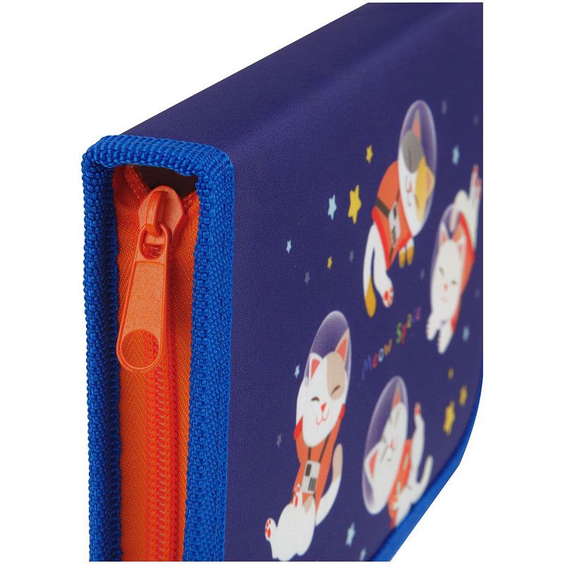 Пенал 1 отделение, 200*130 ArtSpace "Meow Space", доп. секция, ткань 