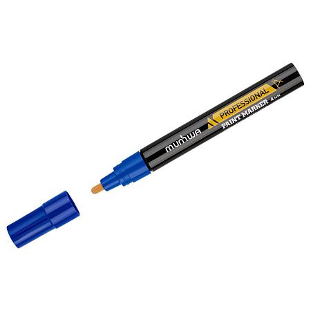 Маркер-краска MunHwa "Professional Paint Marker" синяя, 4мм, нитро-основа