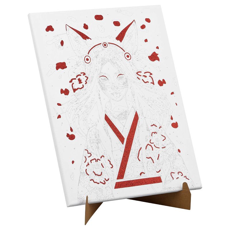 Картина по номерам на холсте с глиттером ТРИ СОВЫ "Аниме", 30*40, с акриловыми красками и кистями