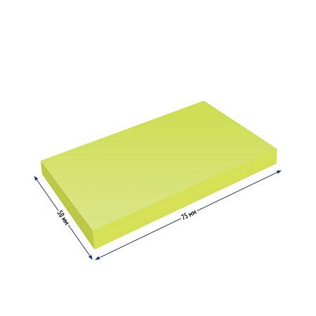 Самоклеящийся блок Berlingo "Ultra Sticky", 50*75мм, 80л., зеленый неон