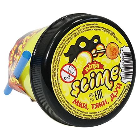 Слайм Slime "Ninja", смешивай цвета 2в1, желтый-красный/синий-желтый, 130г., ассорти