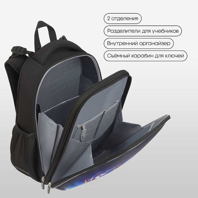 Ранец Berlingo Expert "Cyber Football" 37*28*16см, 2 отделения, 2 кармана, анатомическая спинка 