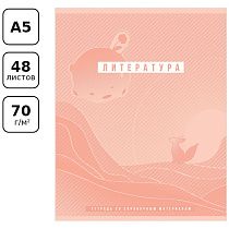 Тетрадь предметная 48л. BG "Ритмы" - Литература, пантонная печать, матовая ламинация, выб. лак, 70г/м2