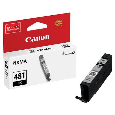 Картридж струйный CANON (CLI-481BK) для PIXMA TS704 / TS6140, черный, ресурс 1478 страниц, оригинальный, 2101C001 