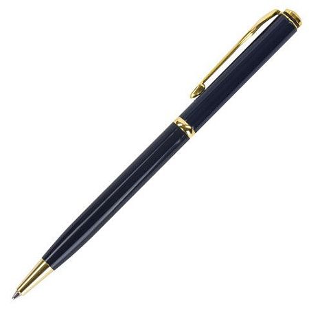 Ручка подарочная шариковая GALANT "Arrow Gold Blue", корпус темно-синий, золотистые детали, пишущий узел 0,7 мм, синяя, 140653 