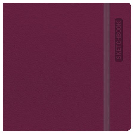 Скетчбук для акварели 40л., 145*145 BG "Bright. Berry", кожзам, на резинке, 200г/м2