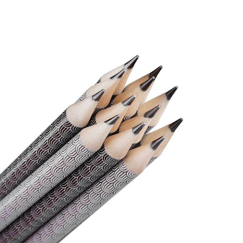 Карандаш ч/г Красин "Черное и белое" ТМ (НВ),  кругл., заточен., ассорти. 