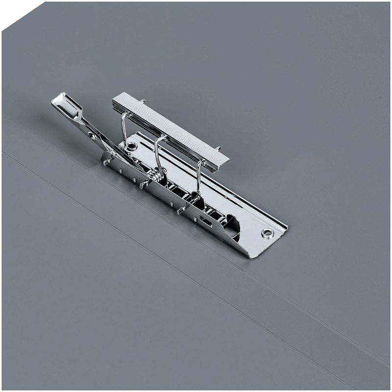 Папка с боковым зажимом СТАММ "Стандарт" А4, 17мм, 700мкм, пластик, серая 