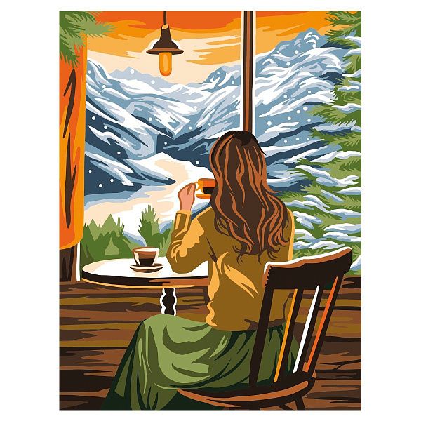 Картина по номерам на картоне ТРИ СОВЫ "Уютный вечер", 30*40, с акриловыми красками и кистями