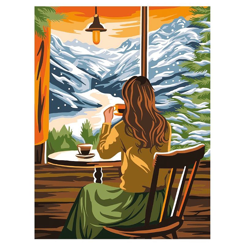 Картина по номерам на картоне ТРИ СОВЫ "Уютный вечер", 30*40, с акриловыми красками и кистями