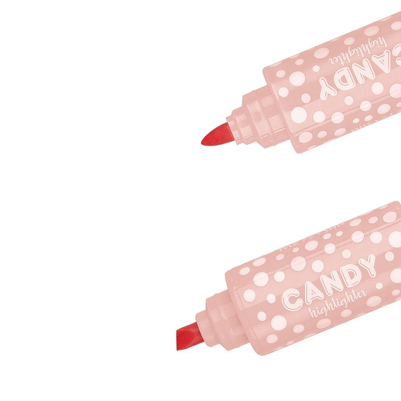 Набор текстовыделителей двусторонних MESHU "Candy", 06цв., пастельные цвета, 2/4мм, ПВХ бокс с европодвесом 