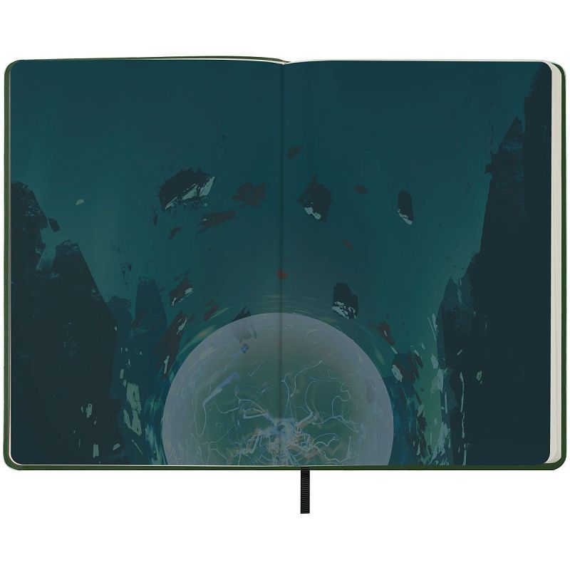 Записная книжка А5 80л. ЛАЙТ, кожзам, Greenwich Line "Future. Lightning ball", с резинкой, тиснение фольгой, блок в линию