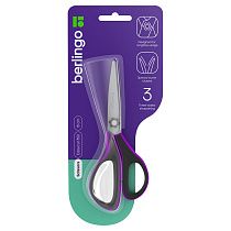 Ножницы Berlingo "Easycut 350", 13см, сиреневые, эргономичные ручки, мягкие вставки, европодвес