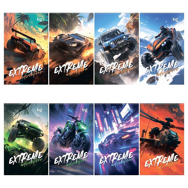 Блокнот А7 48л. на склейке BG "Жажда экстрима"